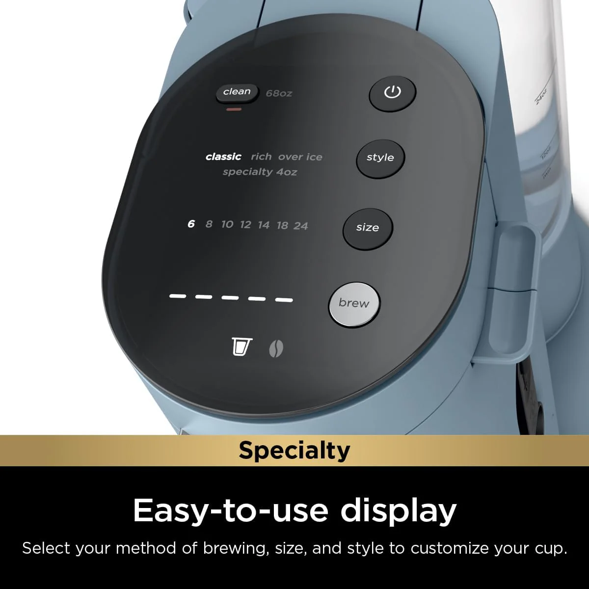 Ninja 2025 Kapsel- und Kaffeepad-Kaffeemaschine für Einzelportionen. Kompatibel mit K-Cup®-Kapseln. Brüht gemahlenen Kaffee oder Pads. Kompaktes Design. 1,6-Liter-Wassertank. Geeignet für Reisebecher von 177 ml bis 710 ml. Kaltbrühfunktion. Farbe: St