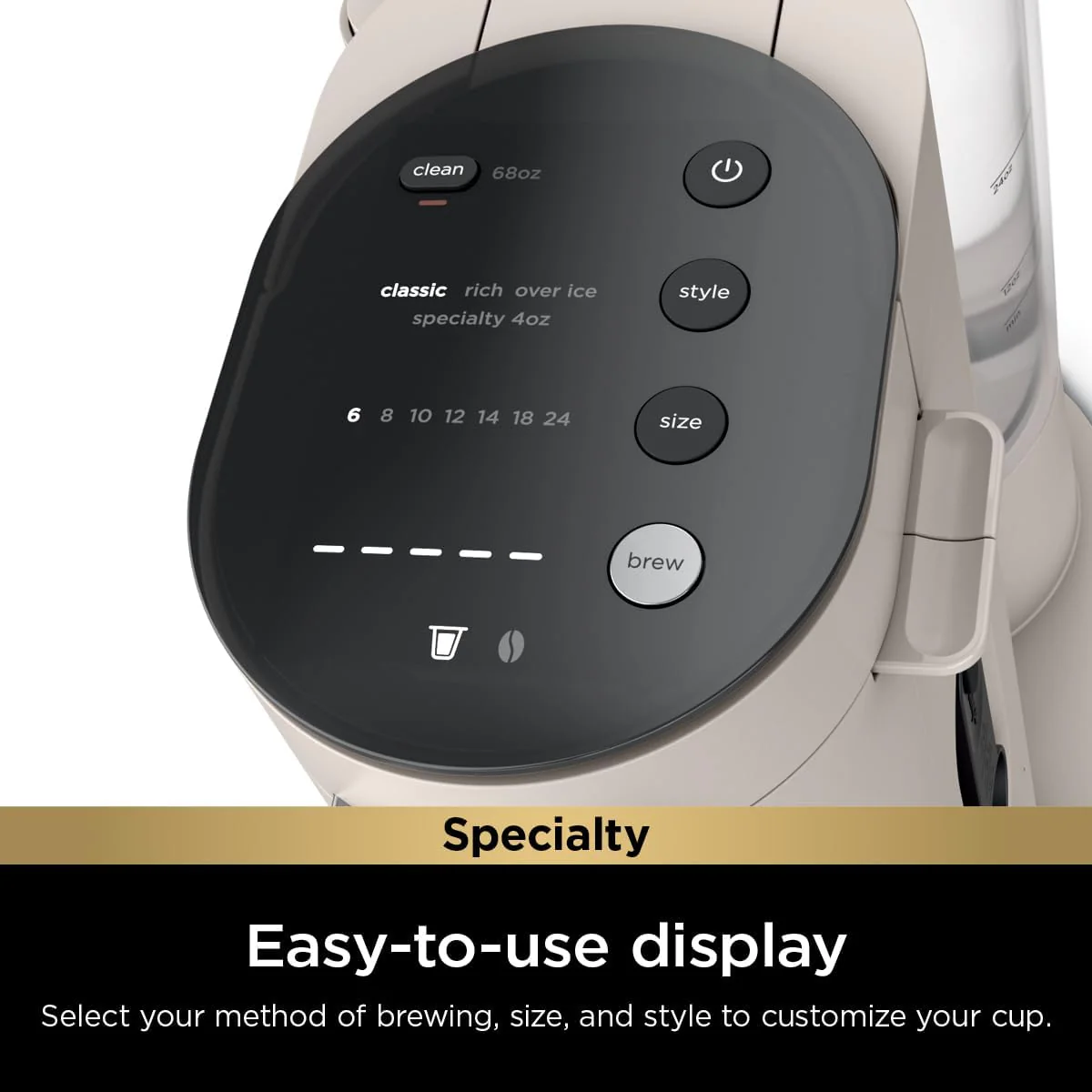 Ninja 2025 Kapsel- und Kaffeepad-Kaffeemaschine für Einzelportionen. Kompatibel mit K-Cup®-Kapseln. Brüht gemahlenen Kaffee oder Pads. Kompaktes Design. 1,6-Liter-Wassertank. Geeignet für Reisebecher von 177 ml bis 710 ml. Kaltbrühfunktion. Farbe: St