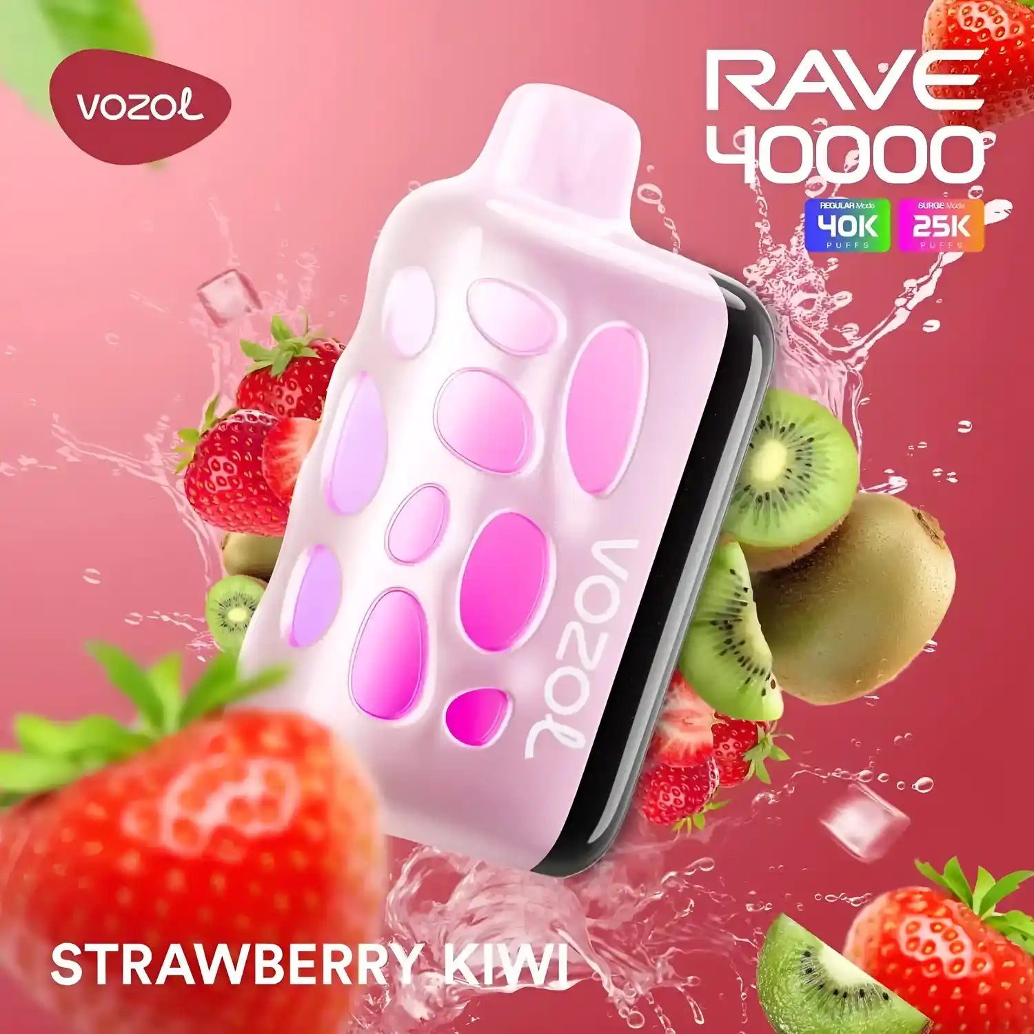 Vozol Rave 40k – Strawberry Kiwi - Zero Vapes