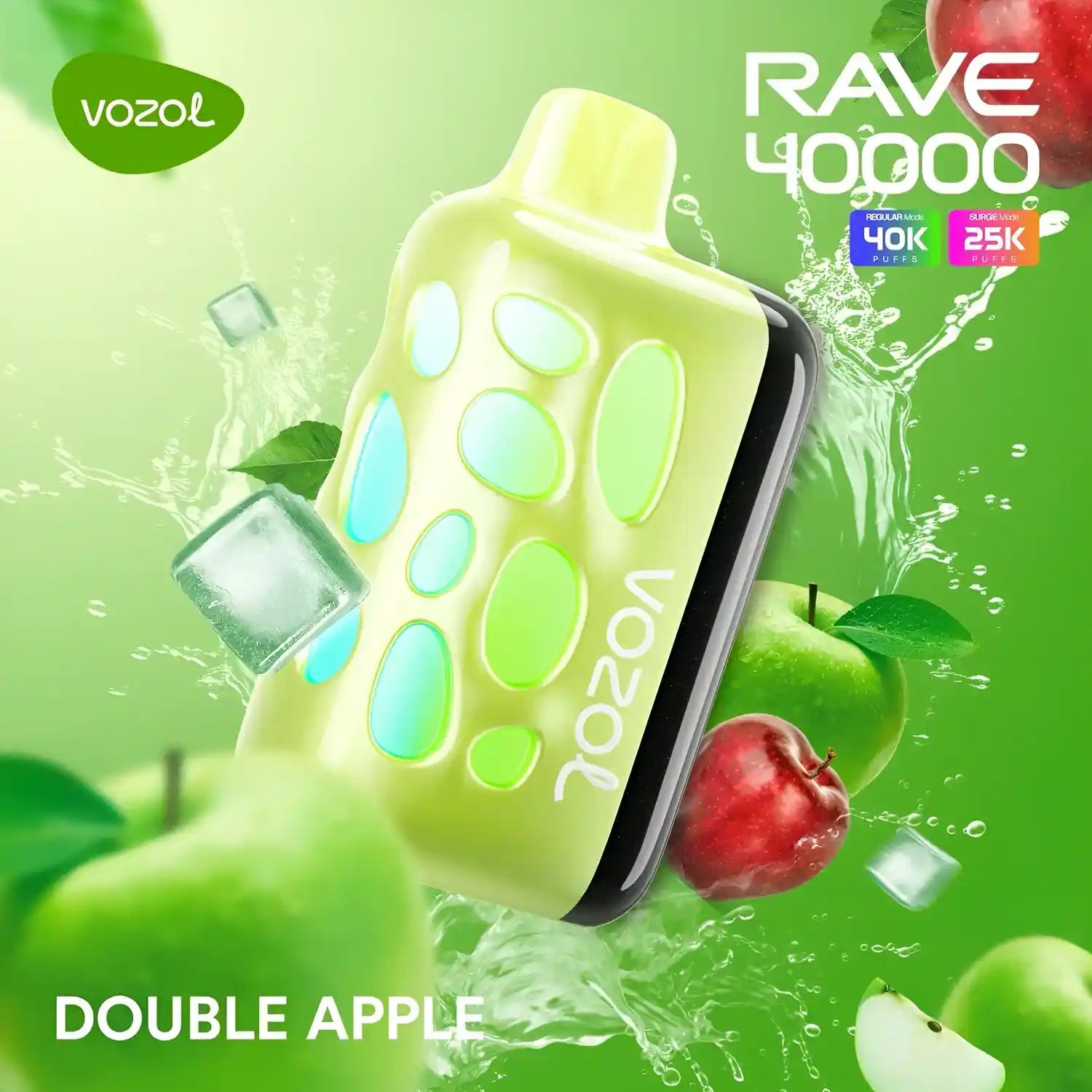 Vozol Rave 40k – Double Apple - Zero Vapes