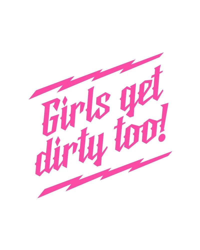 Girls Get Dirty Too! Lightning Decal 6