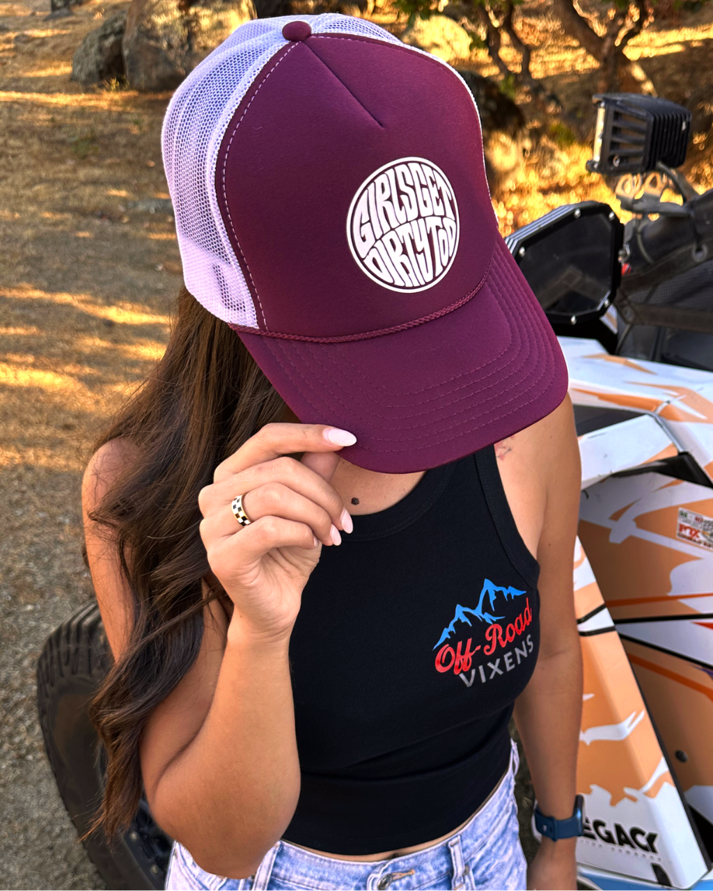 Squishy Foam Trucker - Maroon/White