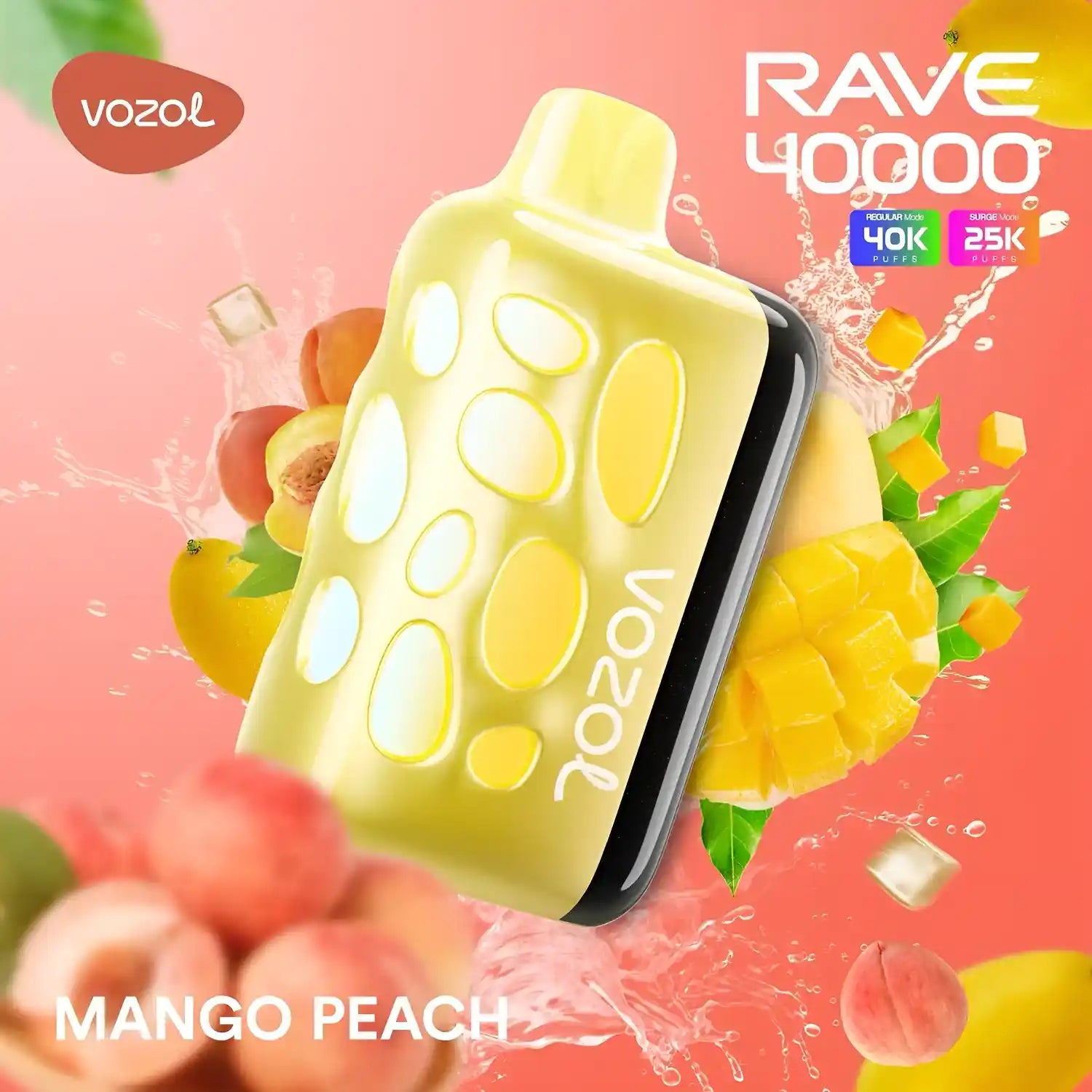 Vozol Rave 40k – Mango Peach - Zero Vapes