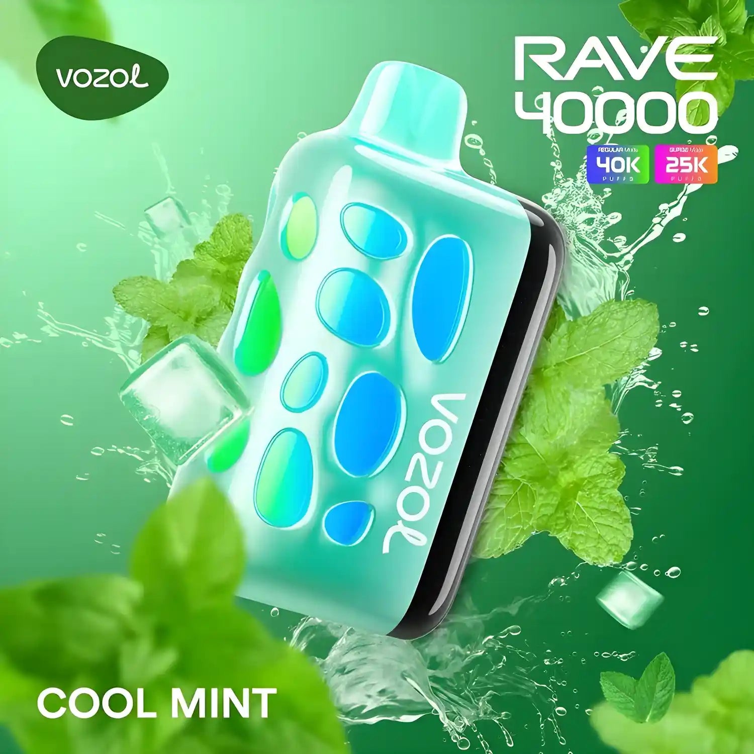 Vozol Rave 40k – Cool Mint - Zero Vapes