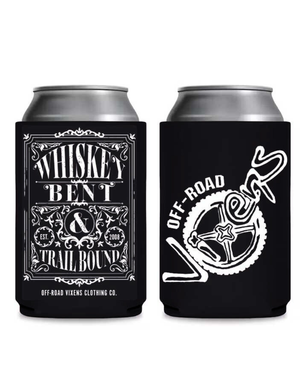 Whiskey Bent Can Koozie - Black