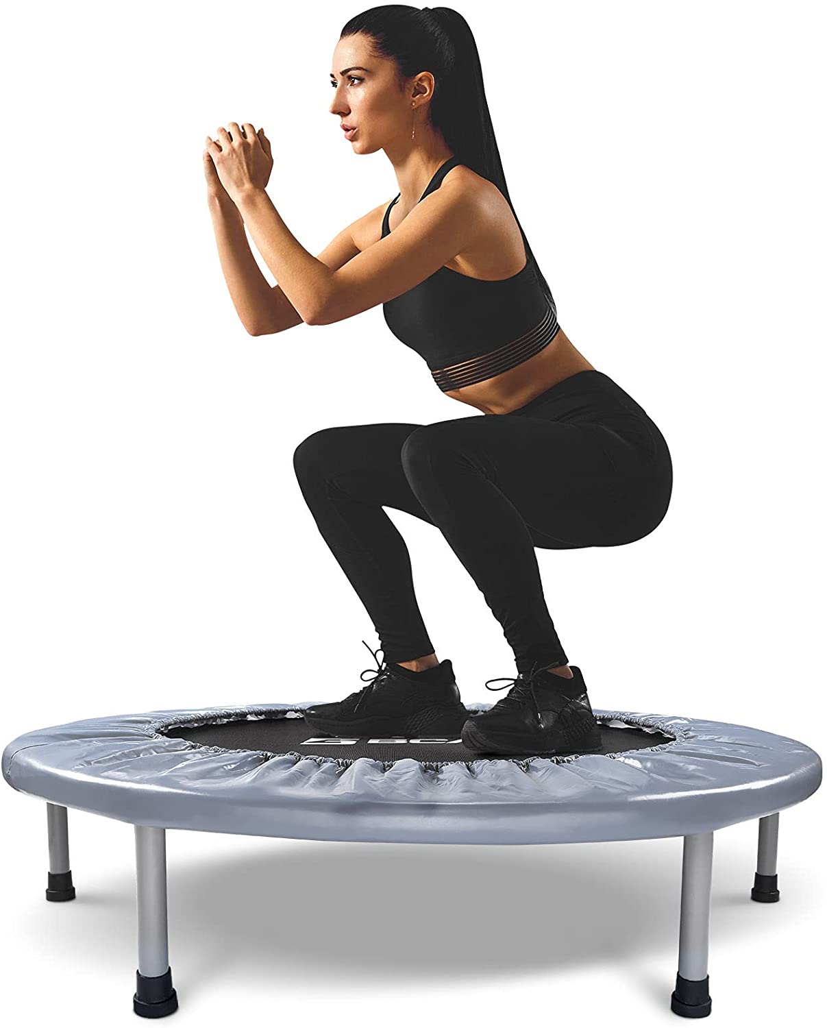 Trampoline pliable BCAN de 96 cm (38 po) pour l'exercice, charge maximale de 136 kg (300 lb)