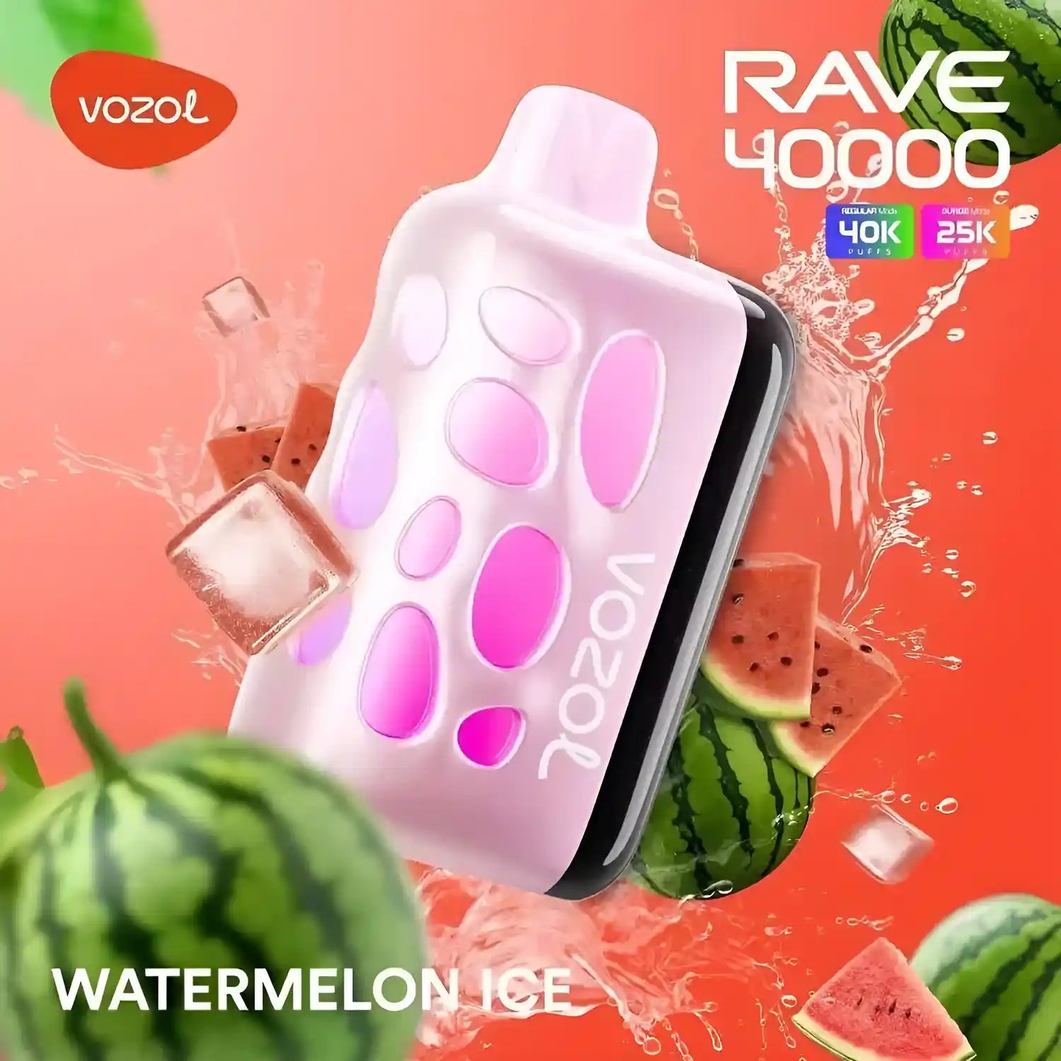 Vozol Rave 40k – Watermelon Ice - Zero Vapes