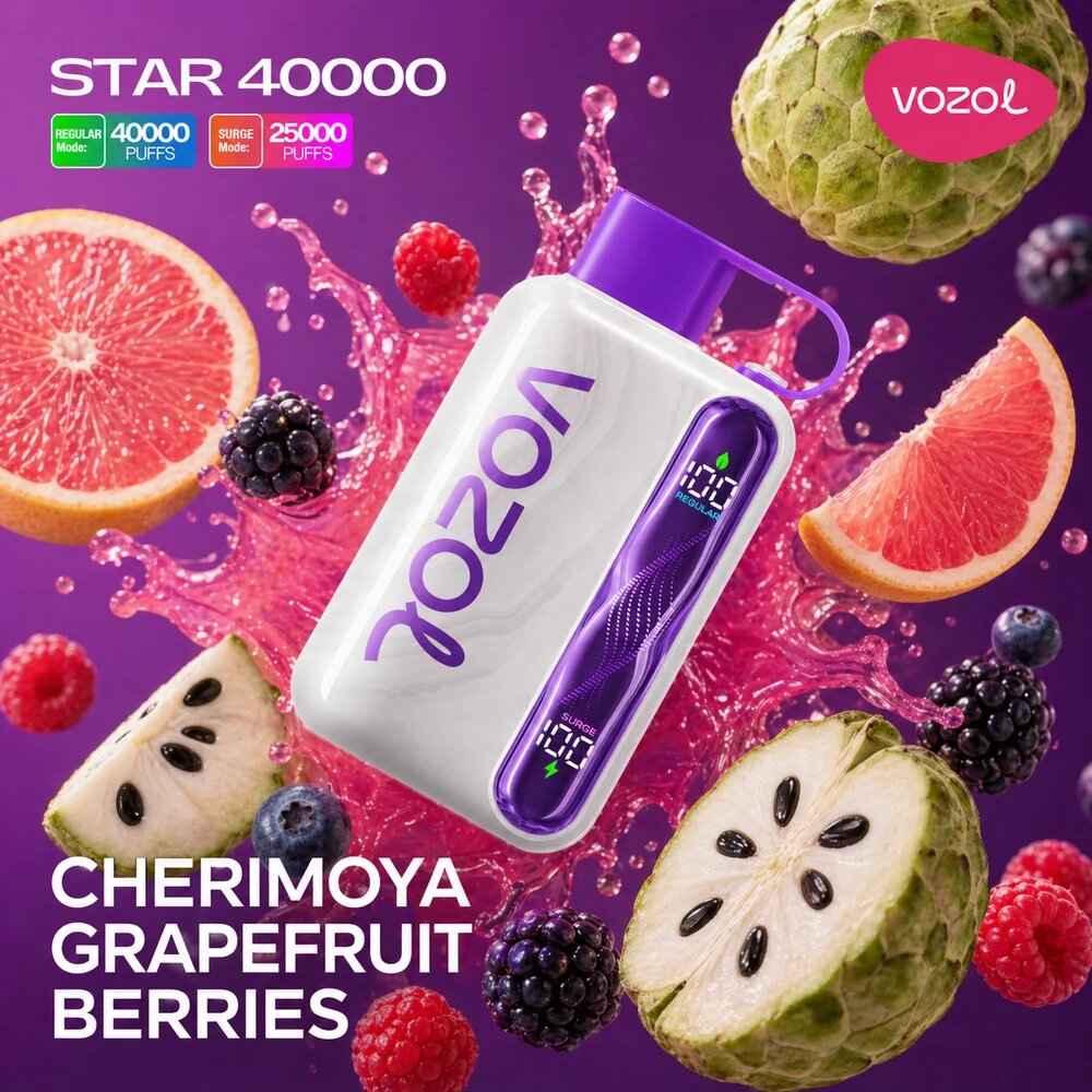 Vozol Star 40k – Cherimoya Grapefruit Berries - Zero Vapes
