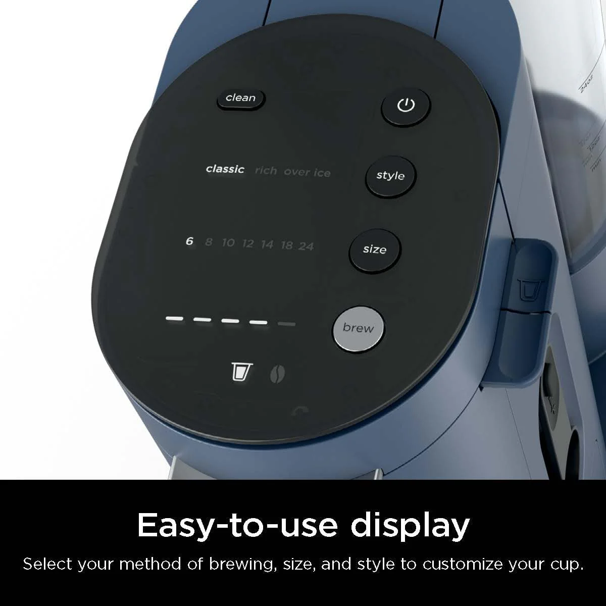 Ninja 2025 Kapsel- und Kaffeepad-Kaffeemaschine für Einzelportionen. Kompatibel mit K-Cup®-Kapseln. Brüht gemahlenen Kaffee oder Pads. Kompaktes Design. 1,6-Liter-Wassertank. Geeignet für Reisebecher von 177 ml bis 710 ml. Kaltbrühfunktion. Farbe: St