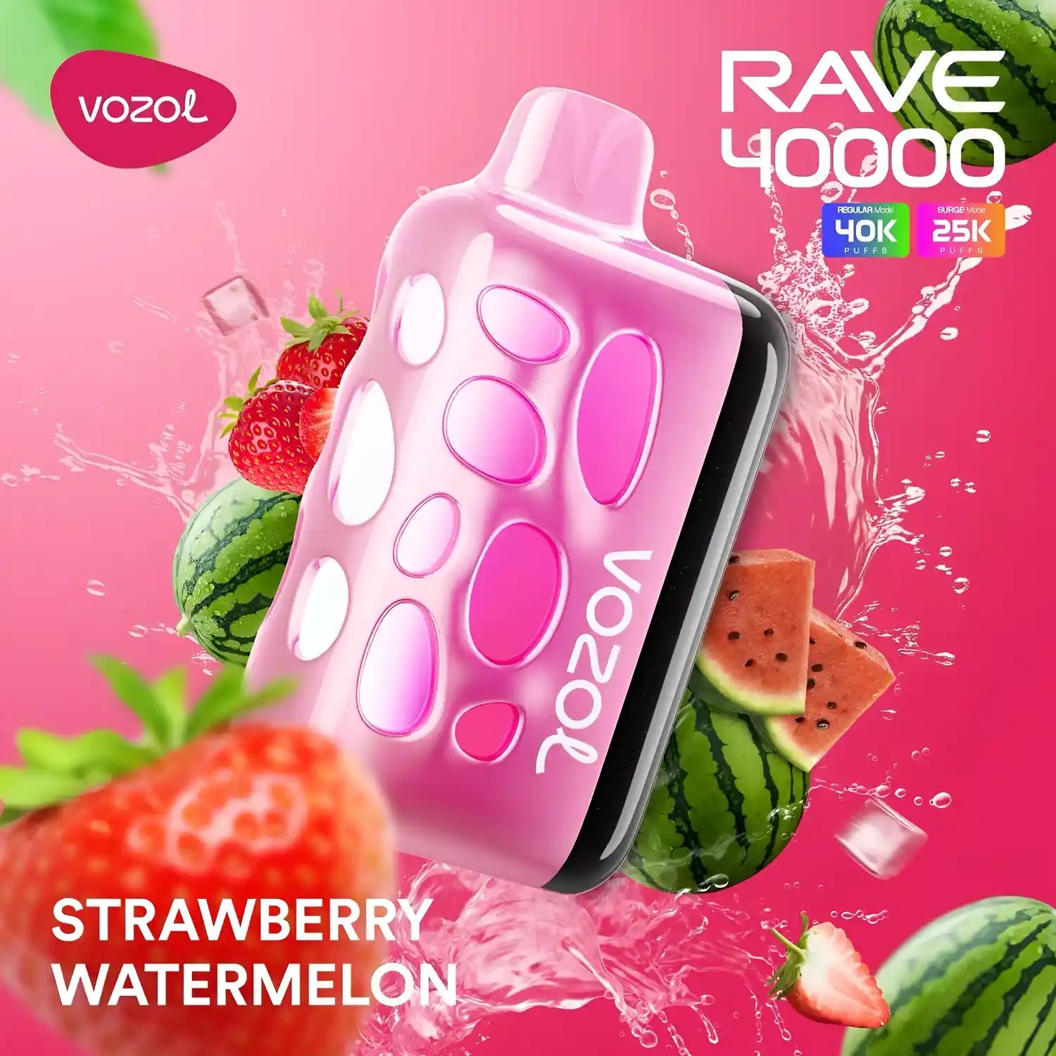 Vozol Rave 40k – Strawberry Watermelon - Zero Vapes