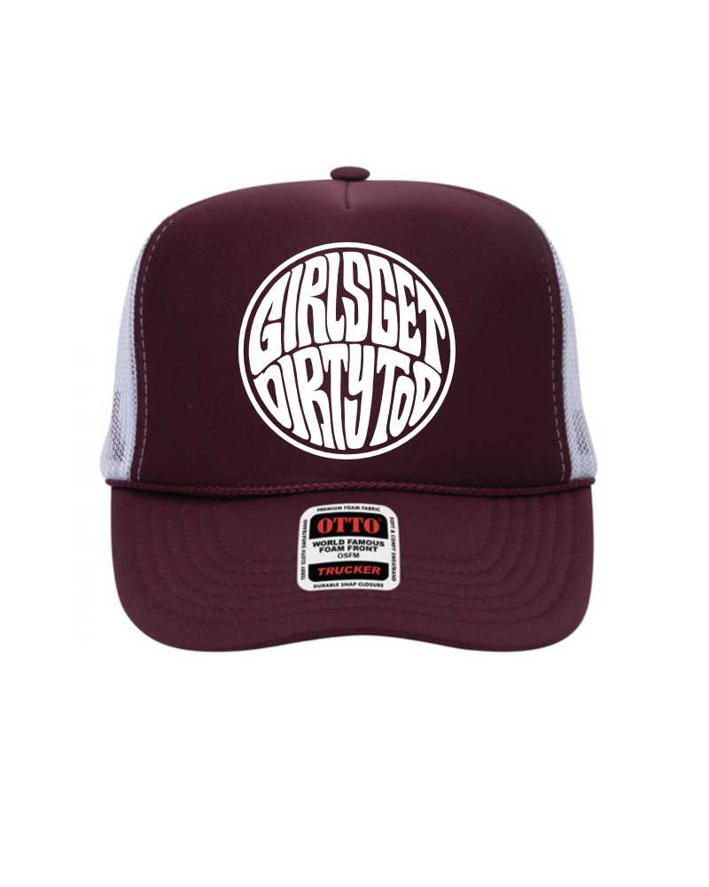 Squishy Foam Trucker - Maroon/White