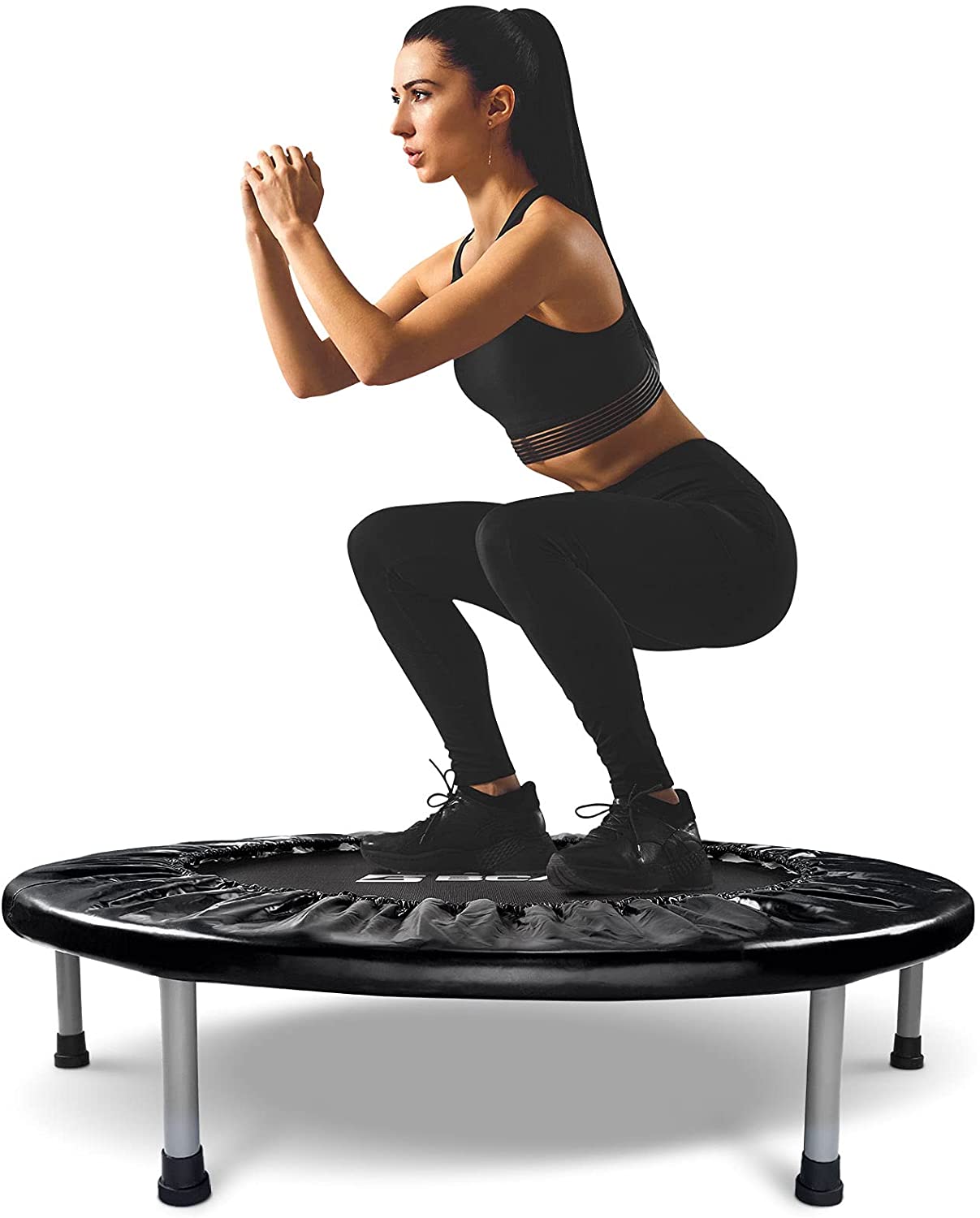 Trampoline pliable BCAN de 96 cm (38 po) pour l'exercice, charge maximale de 136 kg (300 lb)