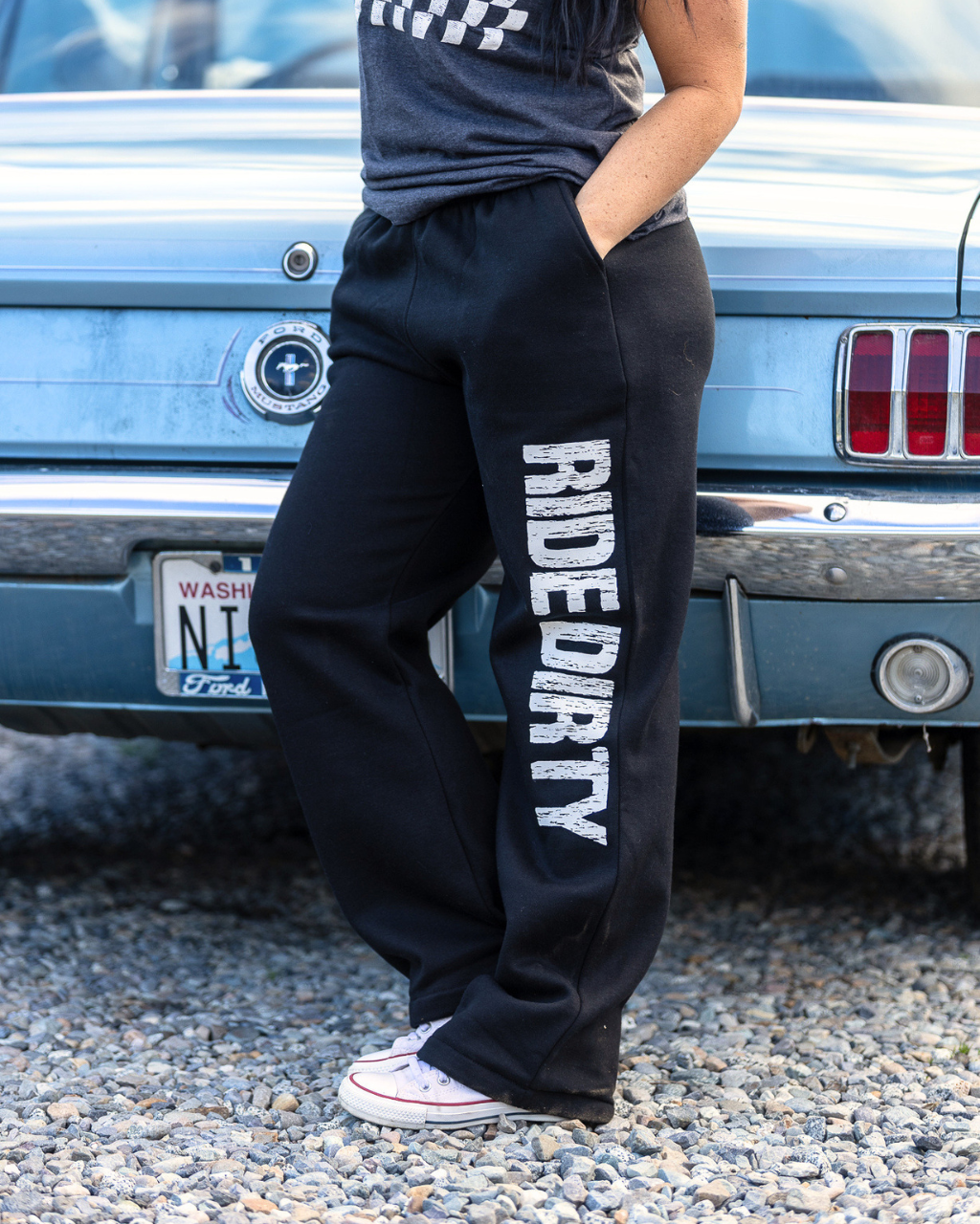 Ride Dirty Open Bottom Sweats