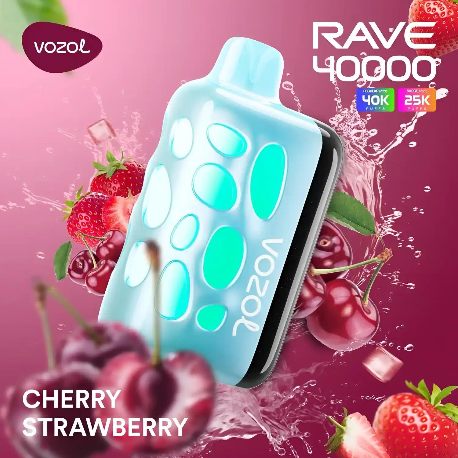 Vozol Rave 40k – Cherry Strawberry - Zero Vapes