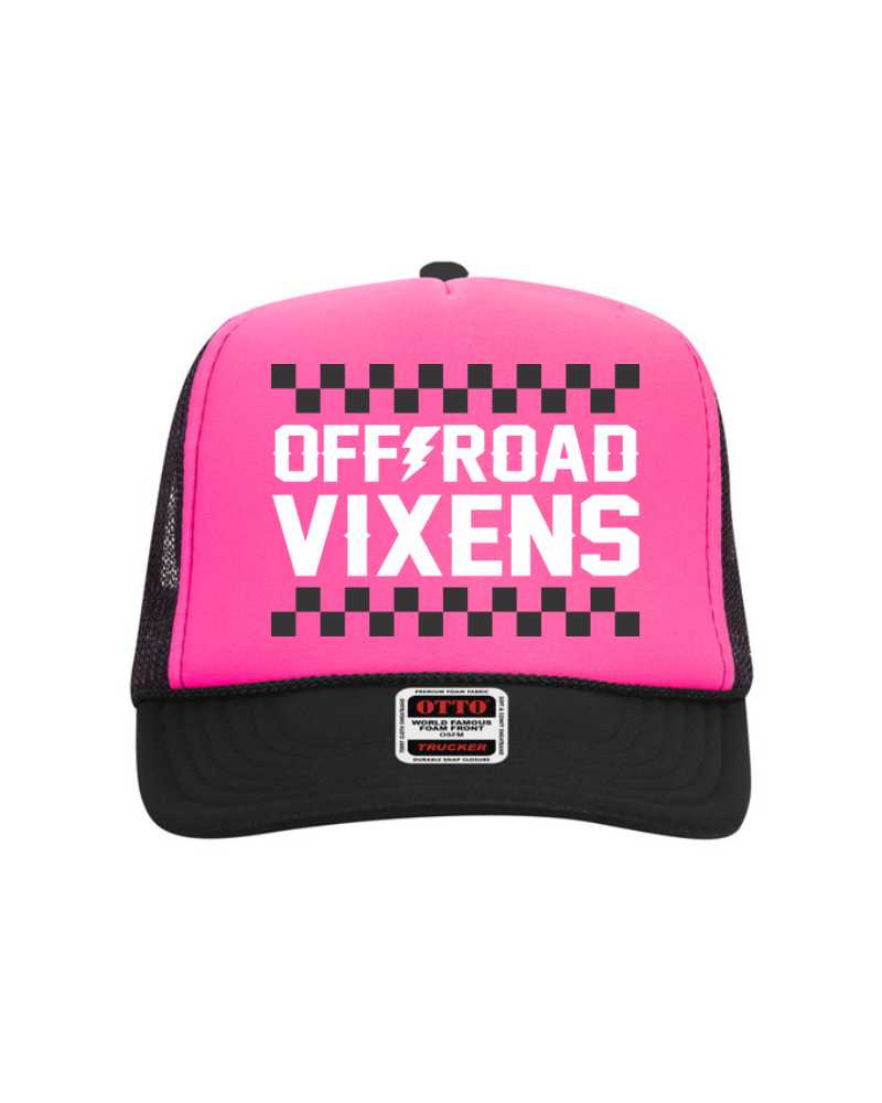 Checked Out Foam Trucker - Pink/Black