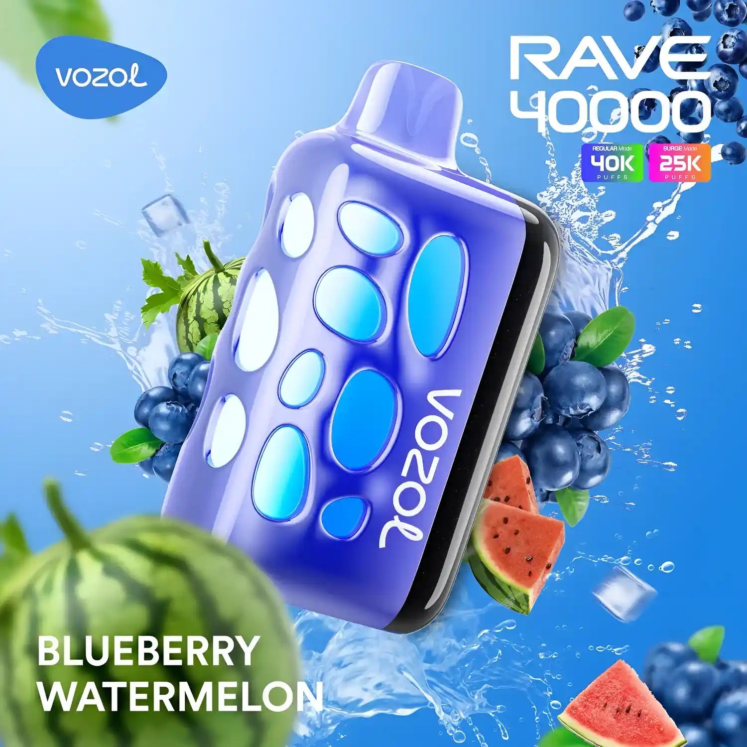 Vozol Rave 40k – Blueberry Watermelon - Zero Vapes