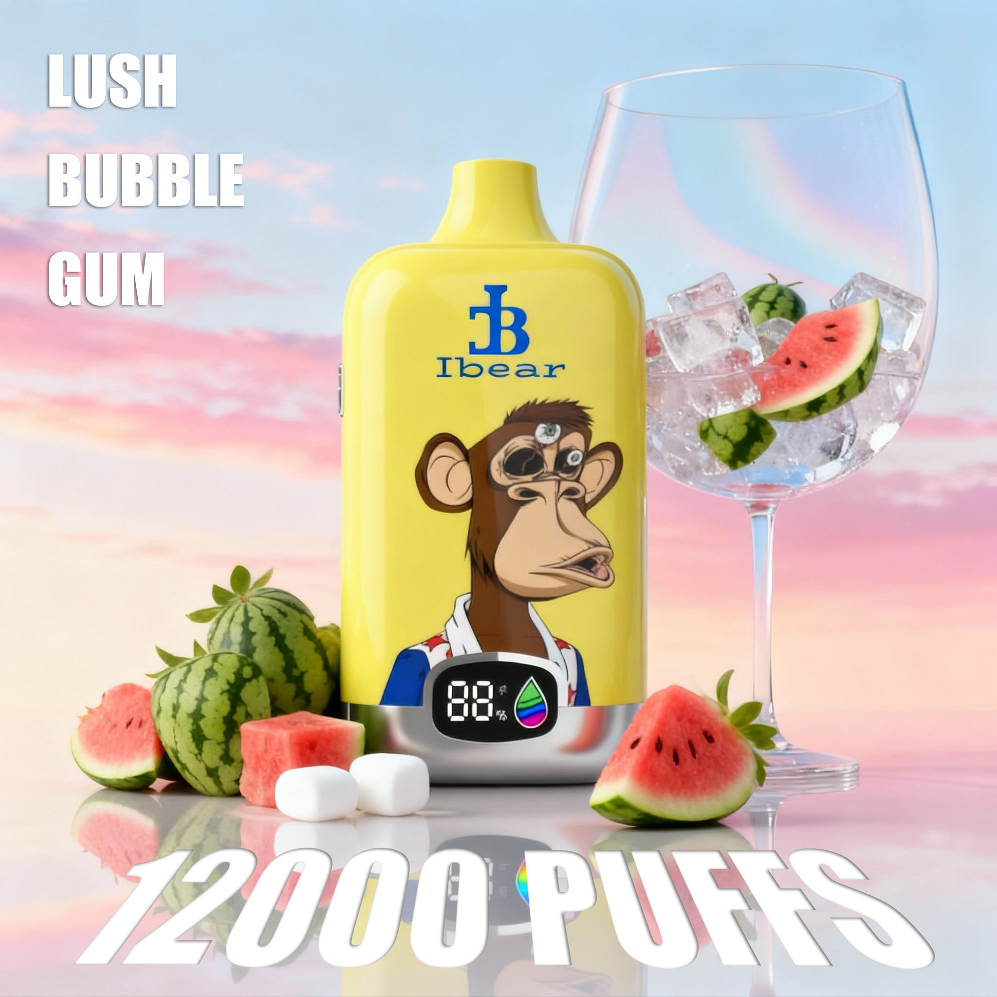 lush bubblegum vape Ibear Digital Box 12k Vape – Lush Bubble Gum