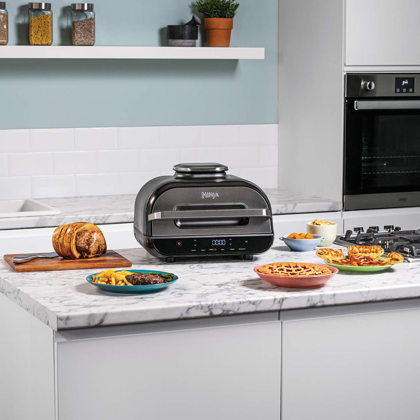 Ninja Foodi MAX Health Grill and Air Fryer [AG551UK], 3.8 L, Grey/Silver