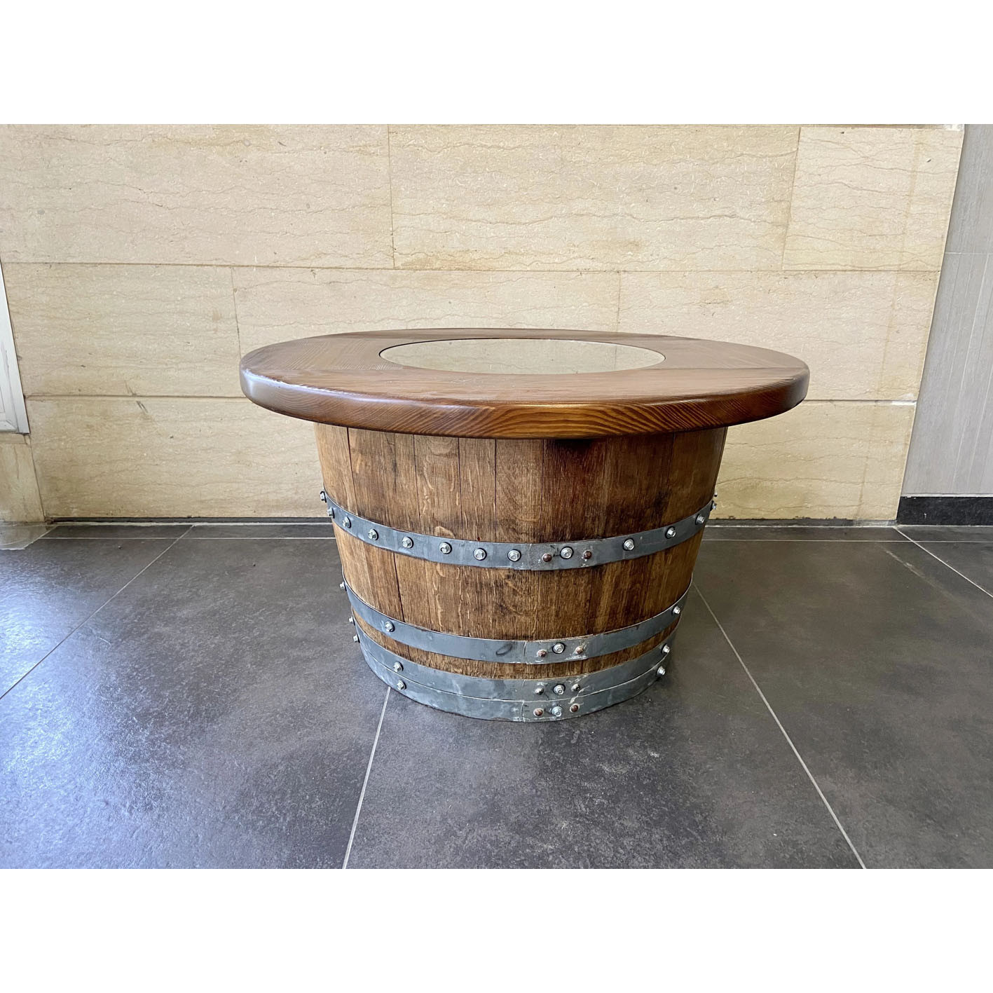 4-Chair Half-Barrel Lounge Set