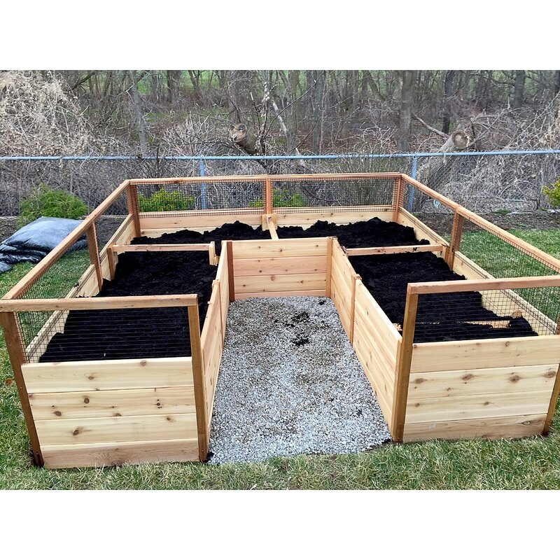 7.5' x 8' Wood Framed Garden Bed for Sale