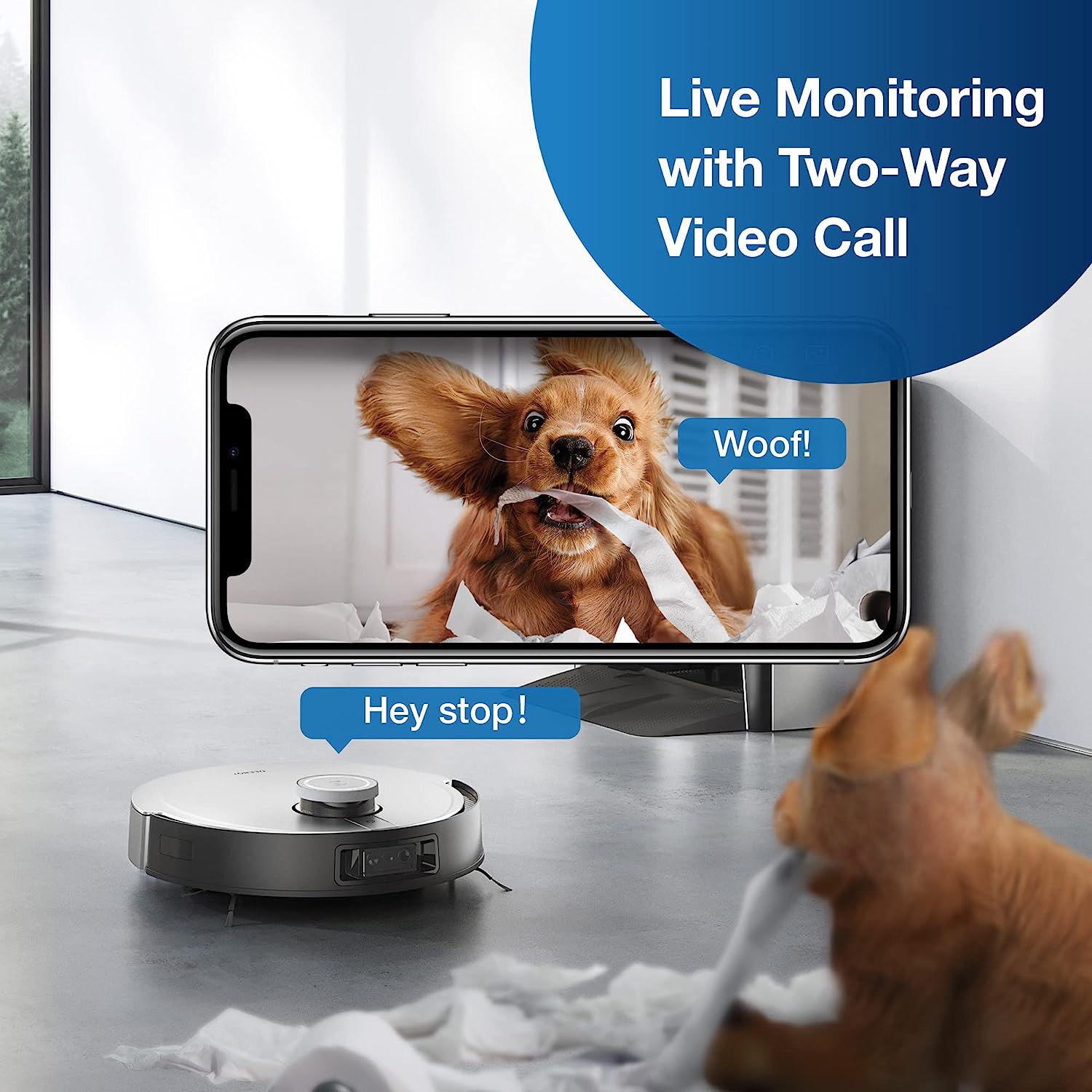 ECOVACS DEEBOT X1 OMNI Robot Vacuum Cleaner, Auto Mop Washing/Hot Air Drying/Water Refilling/Auto-Emptying, 260 min, 3875 sqft, Dual Mops, 3D Maps, Live Monitoring & Video Call, YIKO Voice Interaction