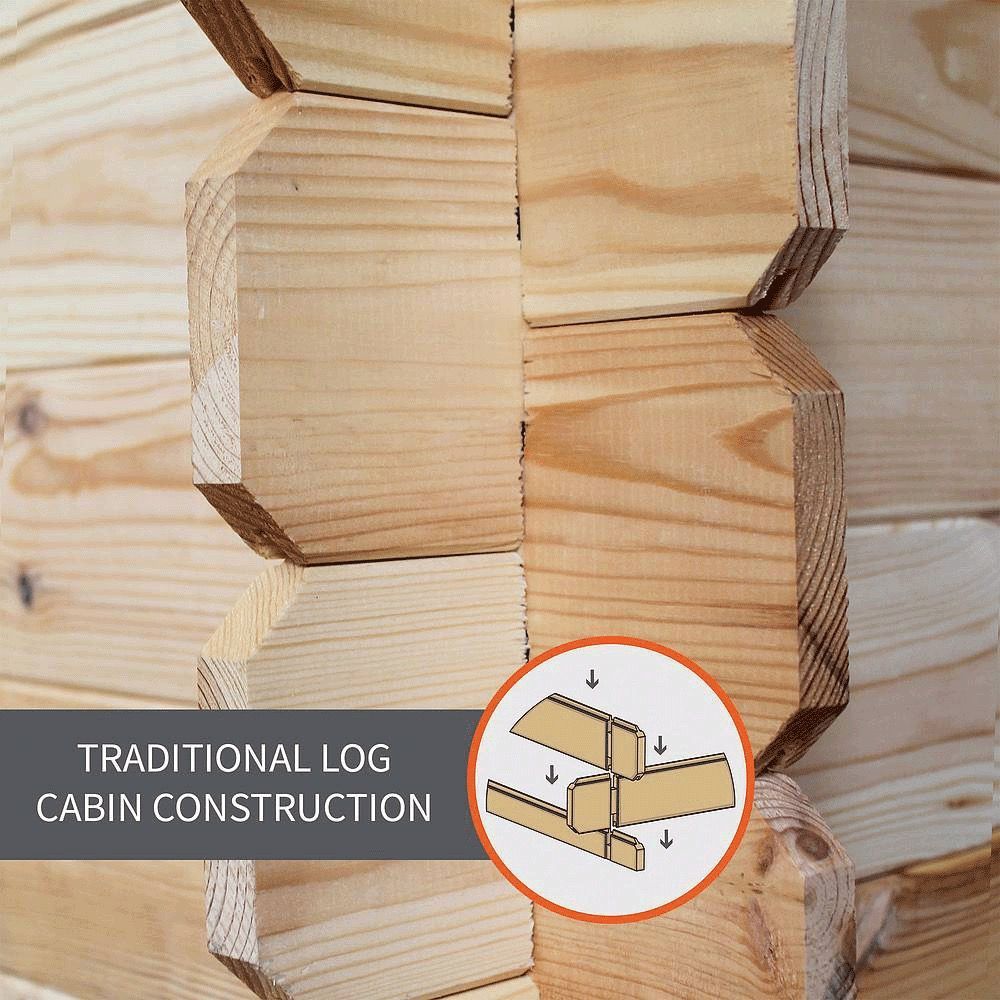 Mercia 4M x 4m Grizedale Log Cabin -- 19mm