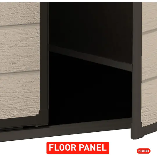 Keter Manor Outdoor Plastic Garden Storage Shed, Beige, 4 x 3 ft