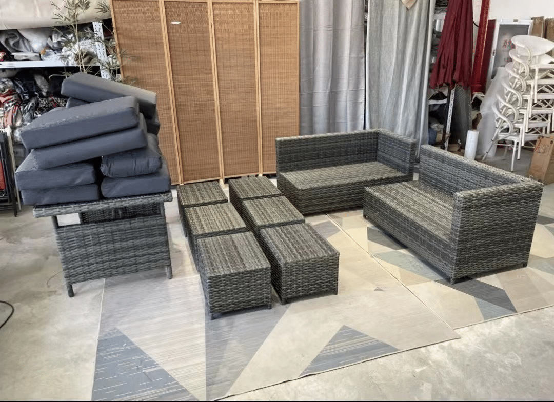 A brand new set of outdoor pe rattan modular sofa