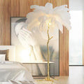 Nordic Luxury Feather Floor Lamp Resin Standing Light