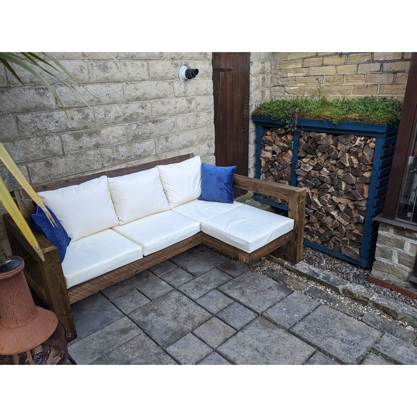 Rustic/Industrial Solid Wood Garden Sofa/Bench/Chair/Lounger