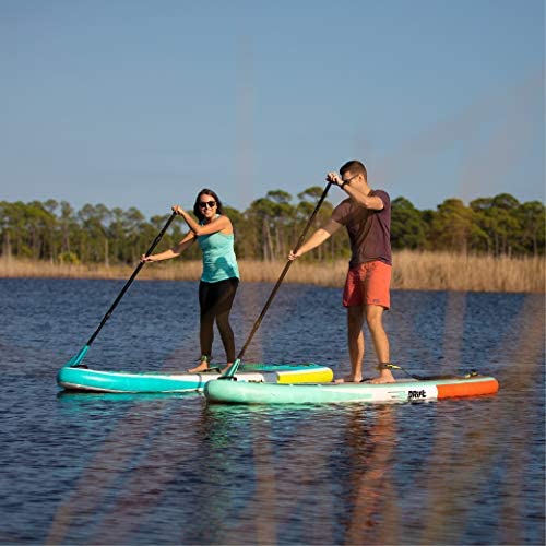 DRIFT Inflatable Stand Up Paddle Board, SUP with Paddle, Backpack Travel Bag, Pump, Fin, & Coiled Leash