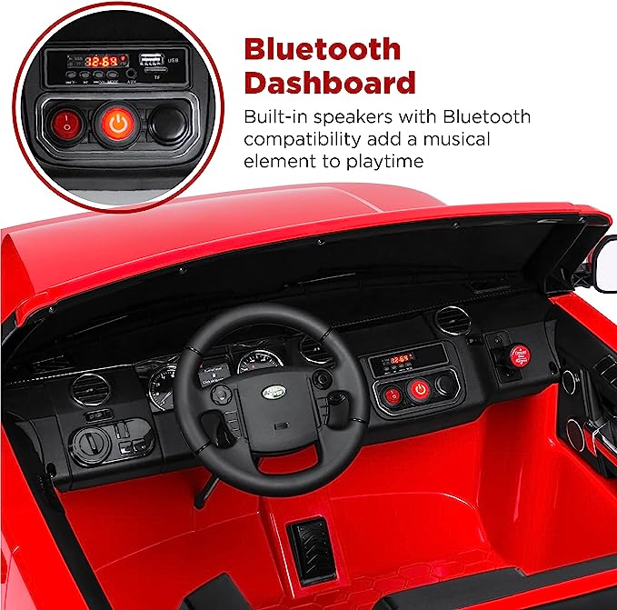 Products 12V 3.7 MPH 2-Seater Licensed Land Rover Ride On Car Toy wParent Remote Control.