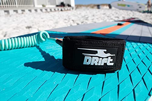 DRIFT Inflatable Stand Up Paddle Board, SUP with Paddle, Backpack Travel Bag, Pump, Fin, & Coiled Leash