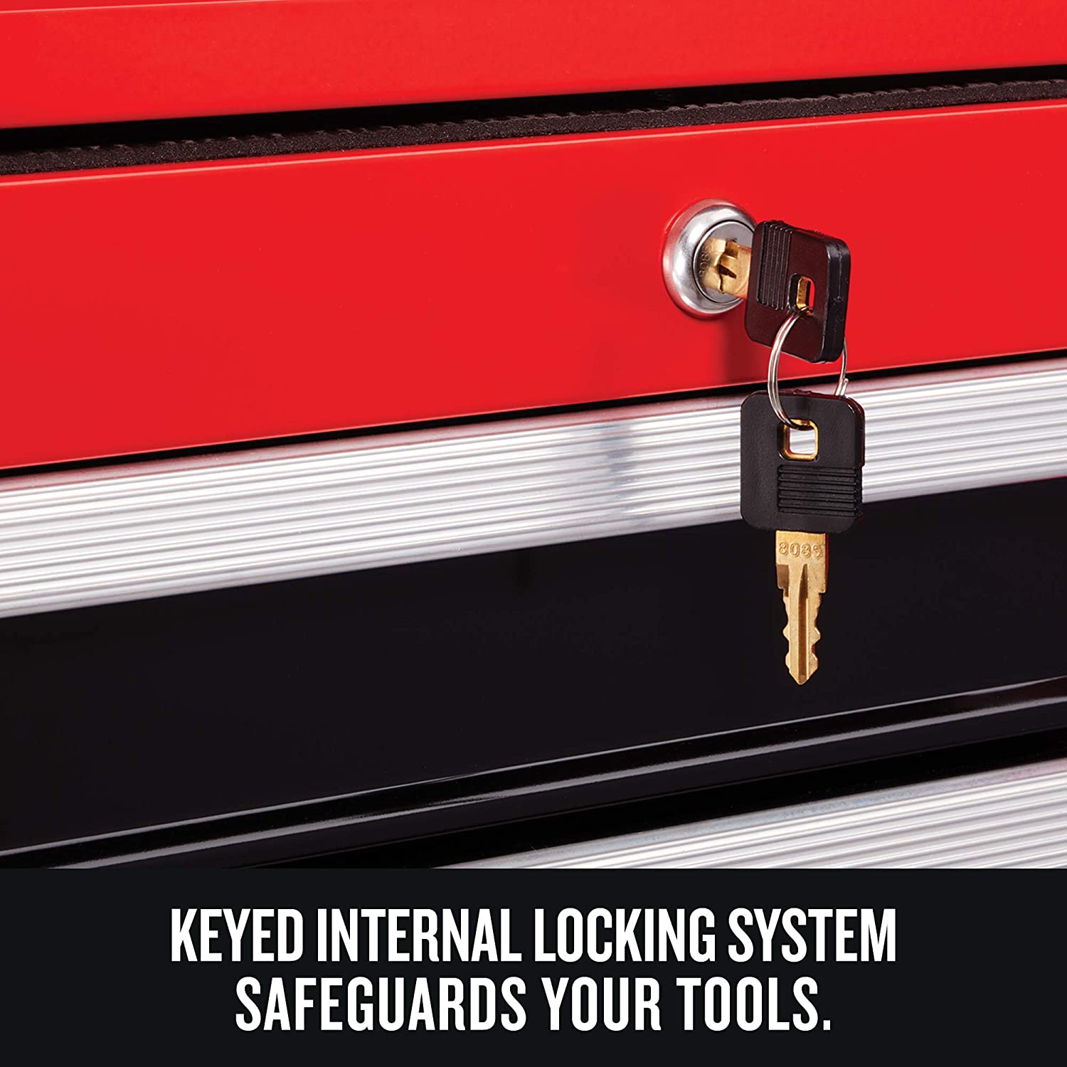 CRAFTSMAN tool cabinet with tool box, 26 inches, 9 drawers, combination with drawer liner roll and sleeve organizer