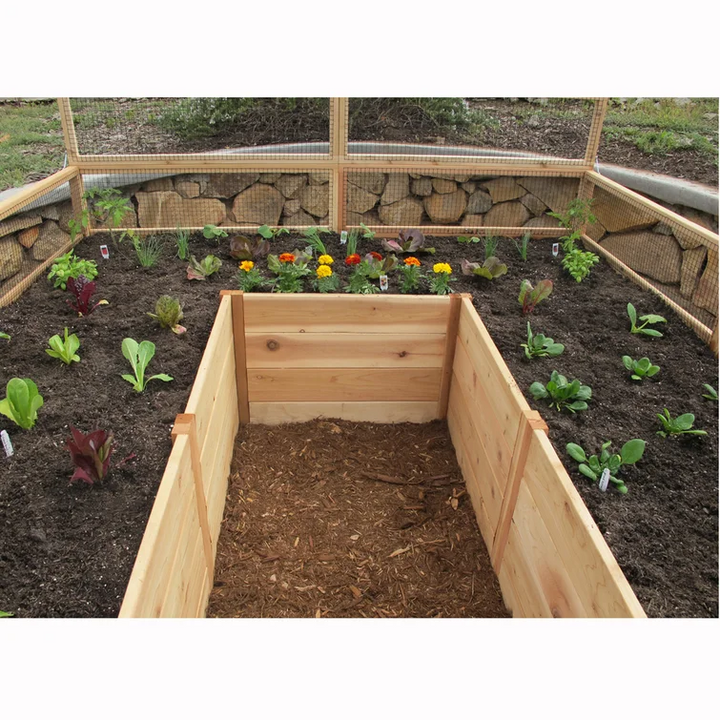 7.5 ft x 8 ft Wood Raised Garden Bed