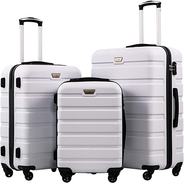 COOLIFE Luggage 3 Piece Set Suitcase Spinner Hardshell Lightweight TSA