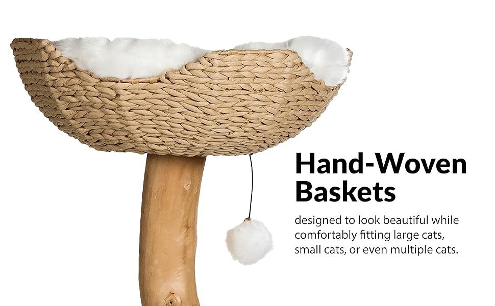 hand woven baskets for cat tree | cat tower