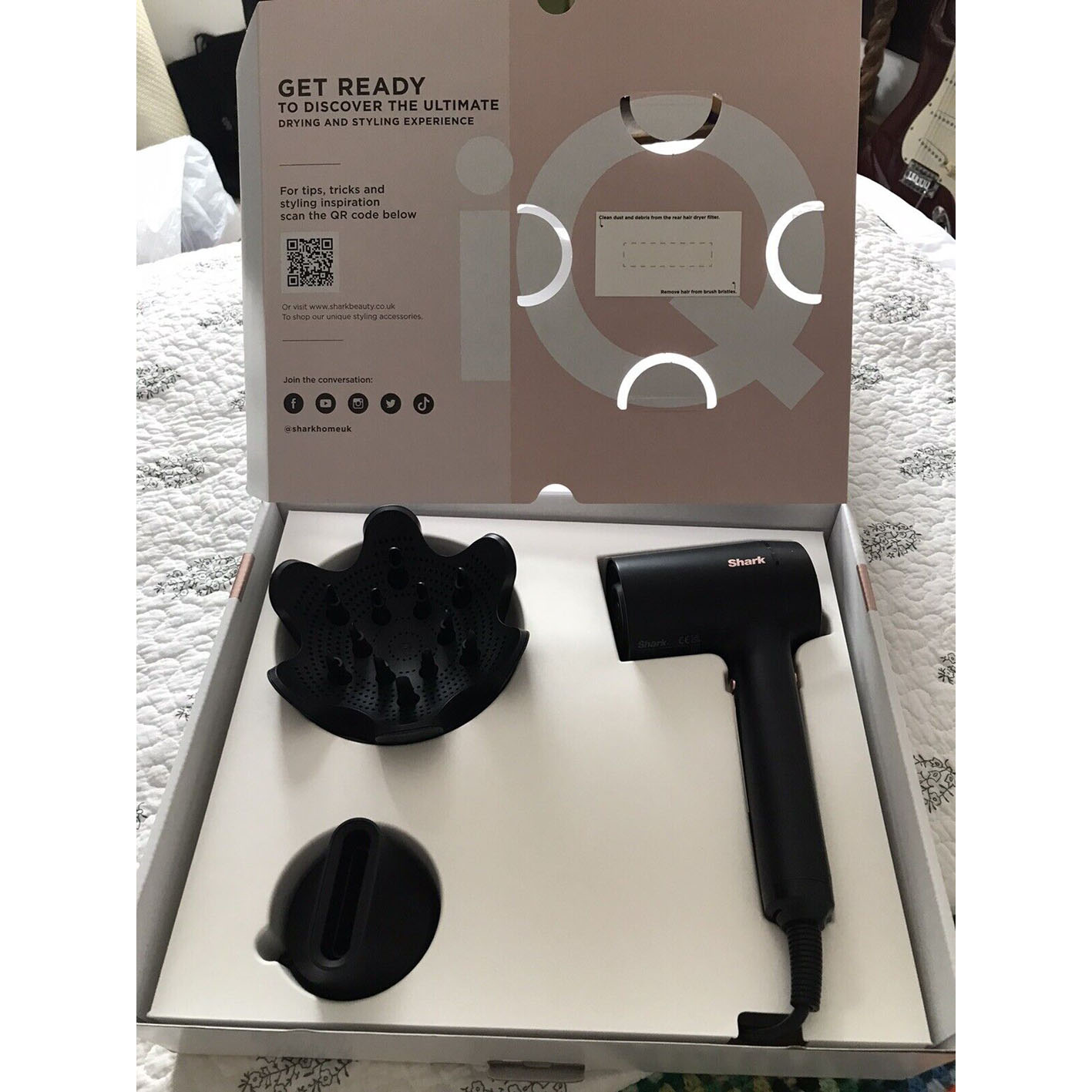 Shark STYLE iQ Ionic Hair Dryer & Styler - Black (Boxed)