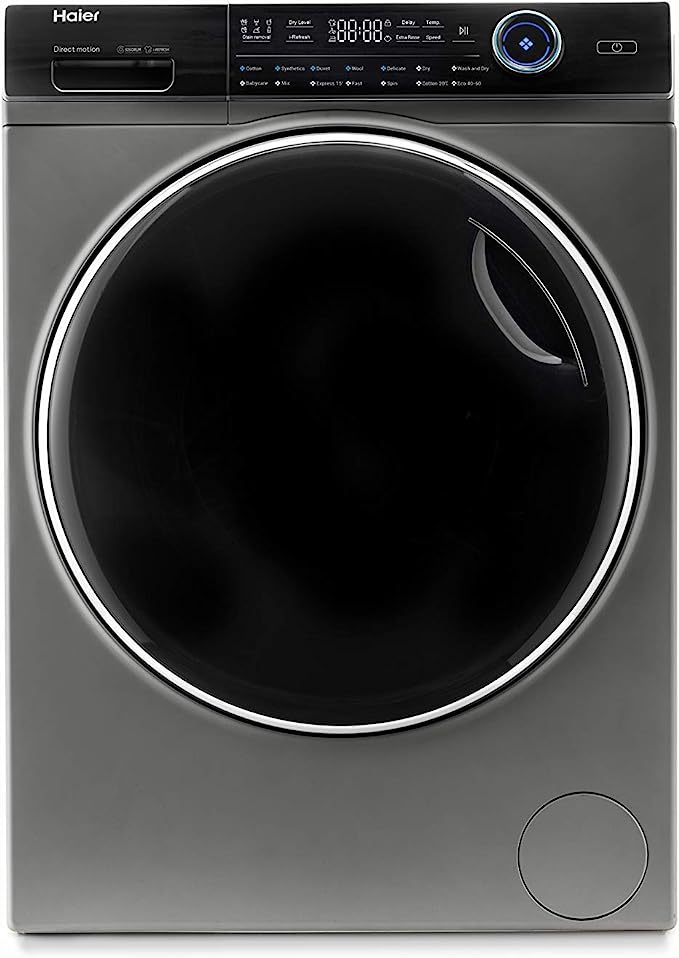Haier HWD100-B14979S Freestanding Washer Dryer, Direct Motion and LED Display, 1400RPM 10kg Load, Graphite [Energy Class D]