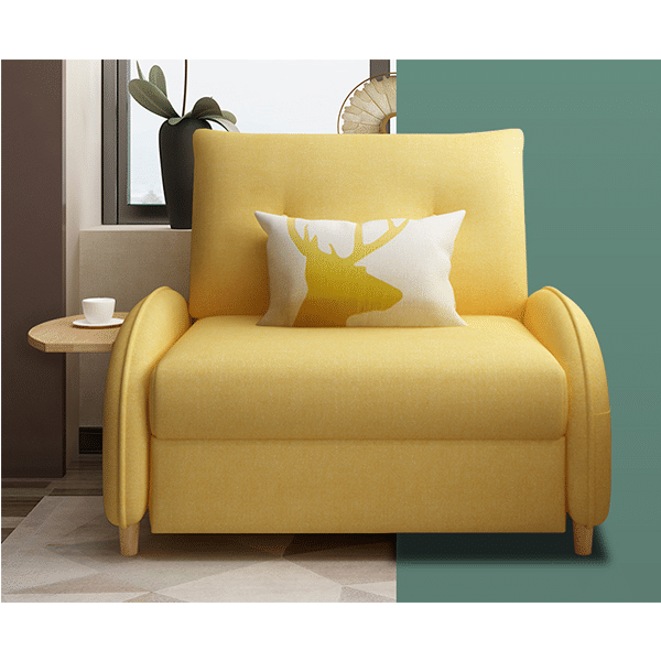 Folding sofa bed single living room dual-use small apartment multifunctional bedroom study folding bed cute net red sofa 1.1 meters sponge model with pedals