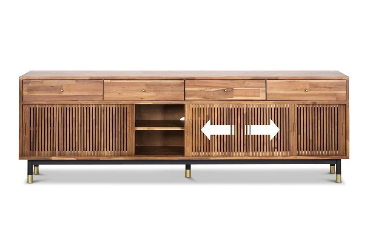 TV STAND 79'' Media Console Living Room Furniture UK.