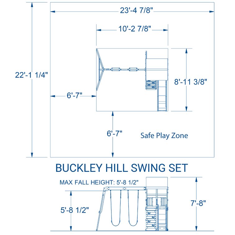 Buckley Hill All Cedar Swing Set
