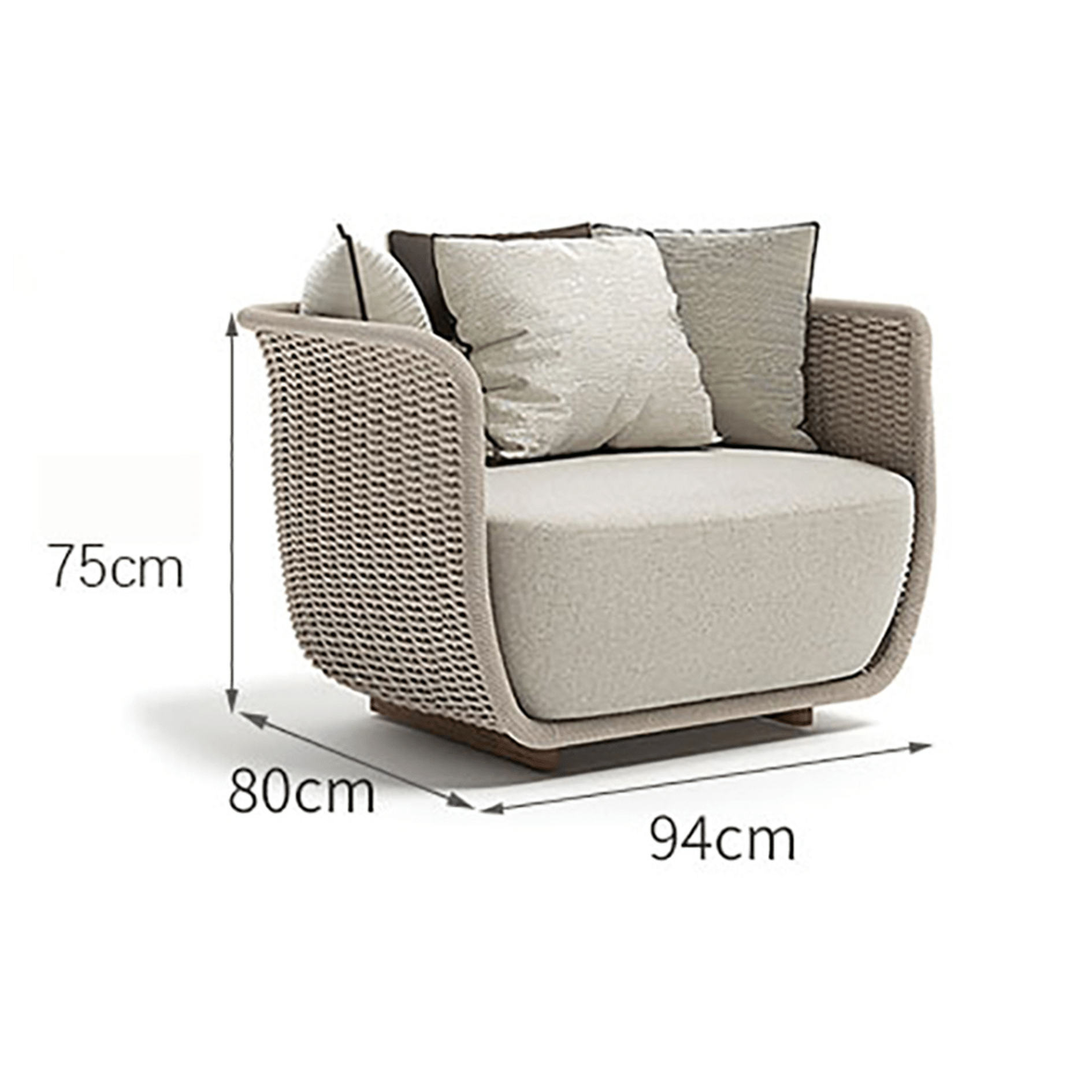 Small Apartment Outdoor Garden Sofas Waterproof Courtyard Hotel Lounge Chairs Sunscreen Villa Living Room Furniture Leisure Sofa