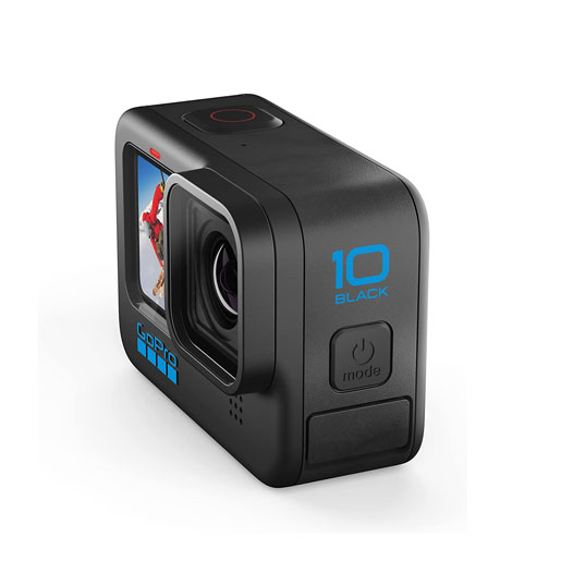 GoPro HERO10 Black-Waterproof sports camera with front LCD and touch screen rear screen, 5.3K60 ultra-high-definition video, 23MP photos, 1080p real-time streaming
