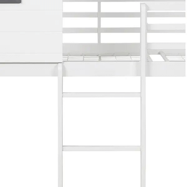 Furniture Vaia White Double Bimetal Bunk Bed