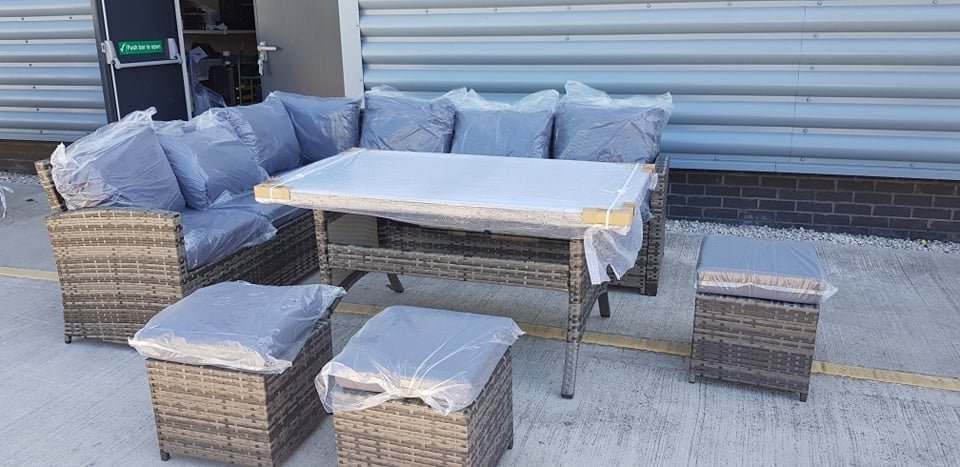 Factory direct sales, rattan 8-seat sofa + table cover, limited time low price sale