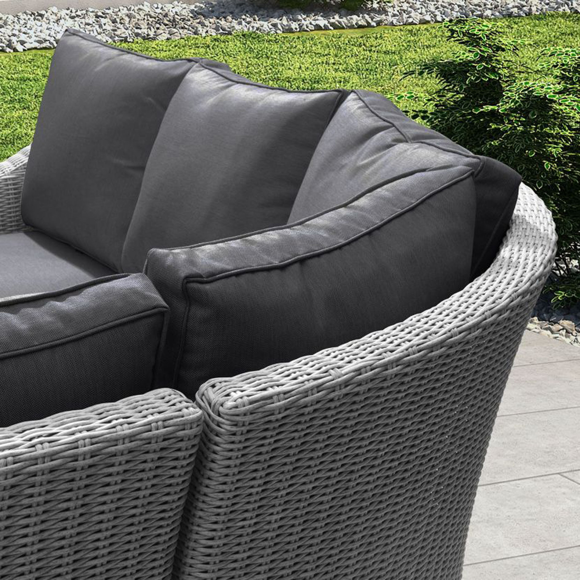 Harper Casual Dining Corner Sofa Set with Firepit Table