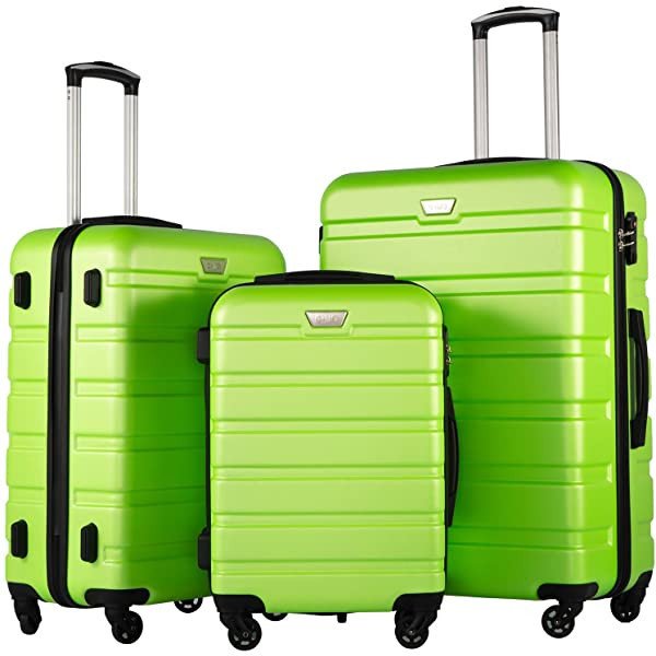 COOLIFE Luggage 3 Piece Set Suitcase Spinner Hardshell Lightweight TSA