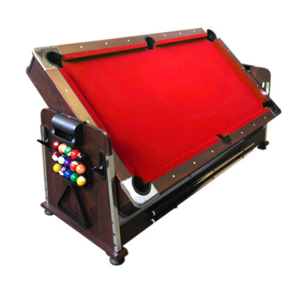 7 FT Pool Table Billiards + Air Hockey Table