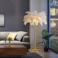 Nordic Luxury Feather Floor Lamp Resin Standing Light